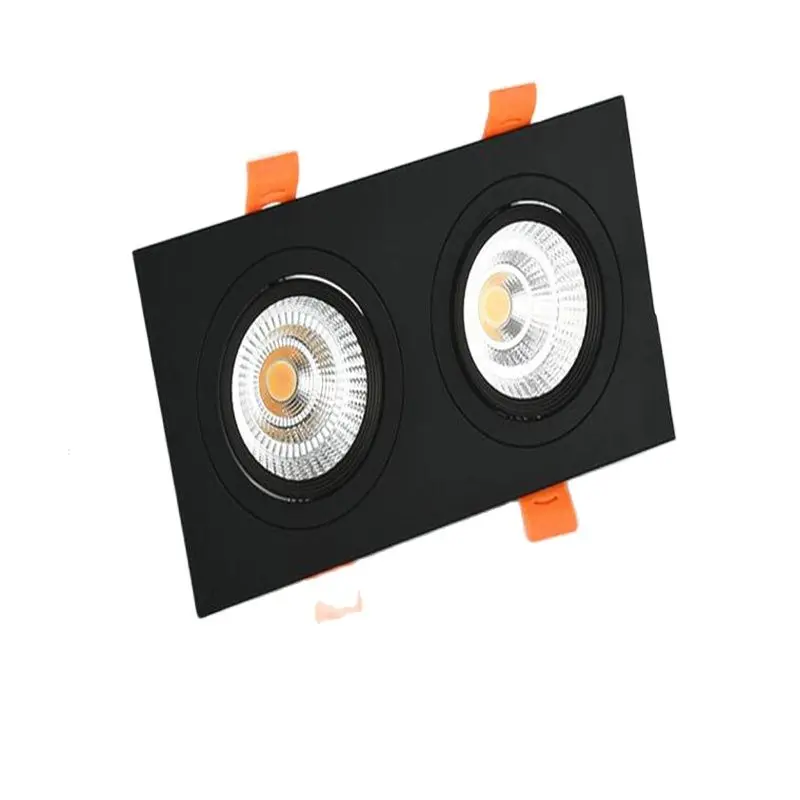 

1 светодиодный квадратный светильник duplo, светодиодный потолочный светильник cob, точечный светильник 20 Вт, 30 светодиодов, потолочный светиль...