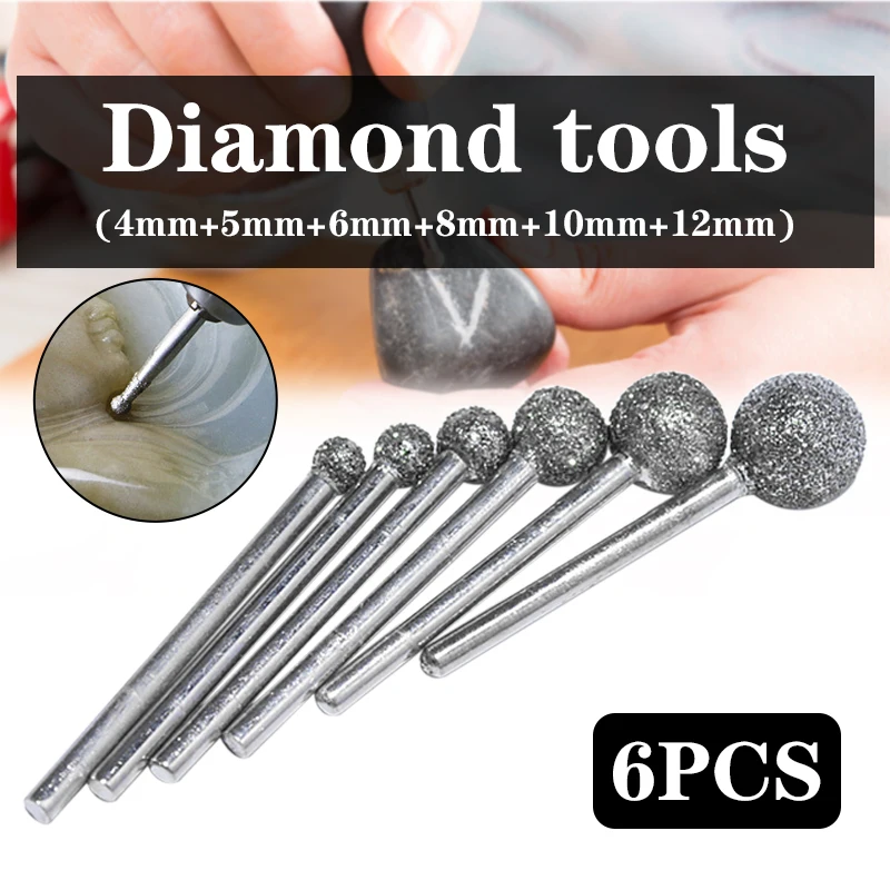 

6Pcs/Lot Round Diamond Grinding Wheel For Dremel Rotary Tool Diamond Tools For Granite Diamond Burs Dremel Tools Accessories