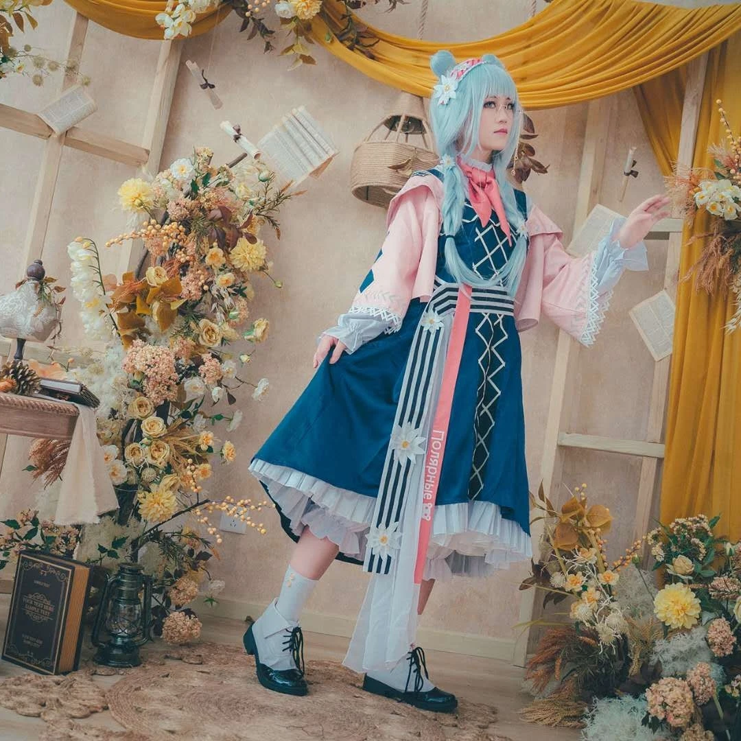 

Anime! Arknights Istina Cosplay Costume Outfit Fancy Lolita Dress RHODES KITCHEN New Skin Uniform Halloween Christmas Costumes