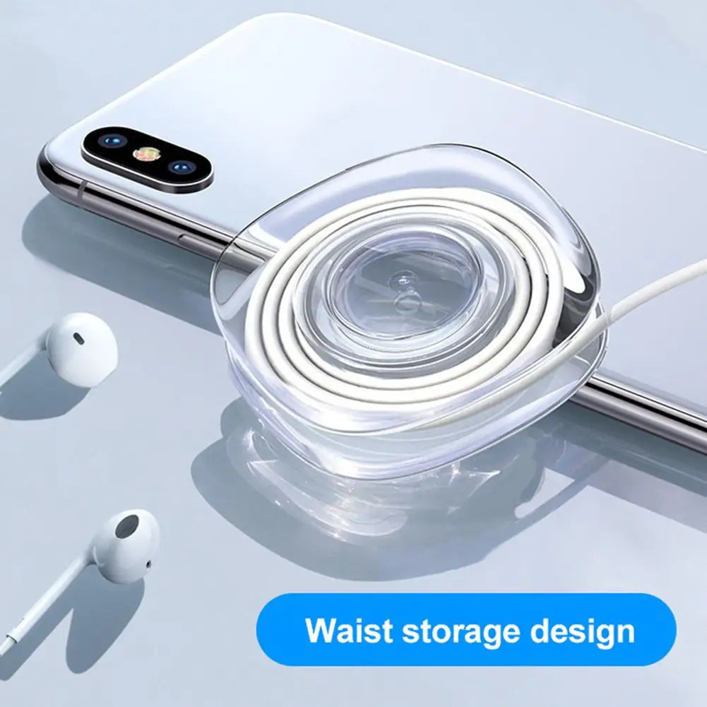 Портативный моющийся Волшебные силиконовые кабель наматывающаяся наклейка