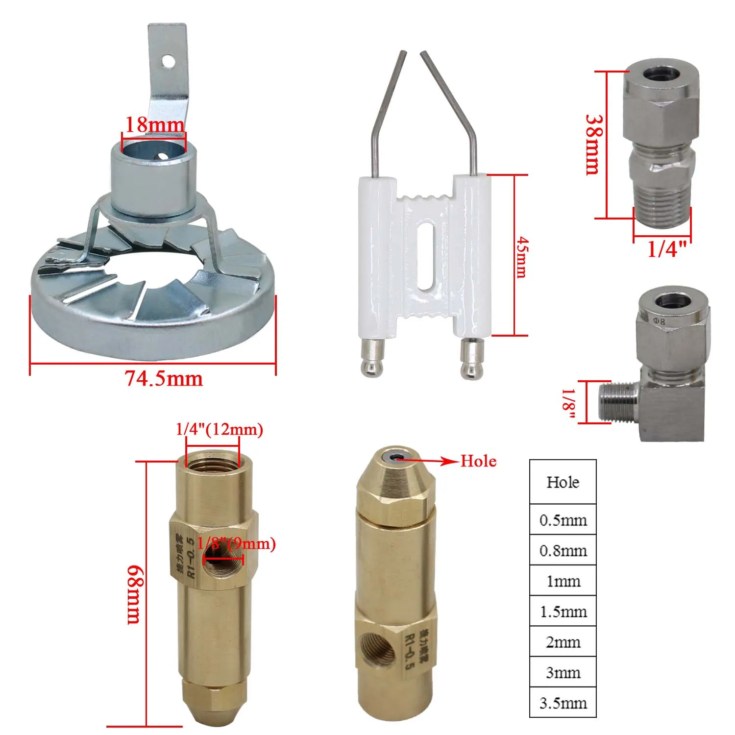 Латунь Отходов масляной горелки cyco сифон полный конический масляный заправочный