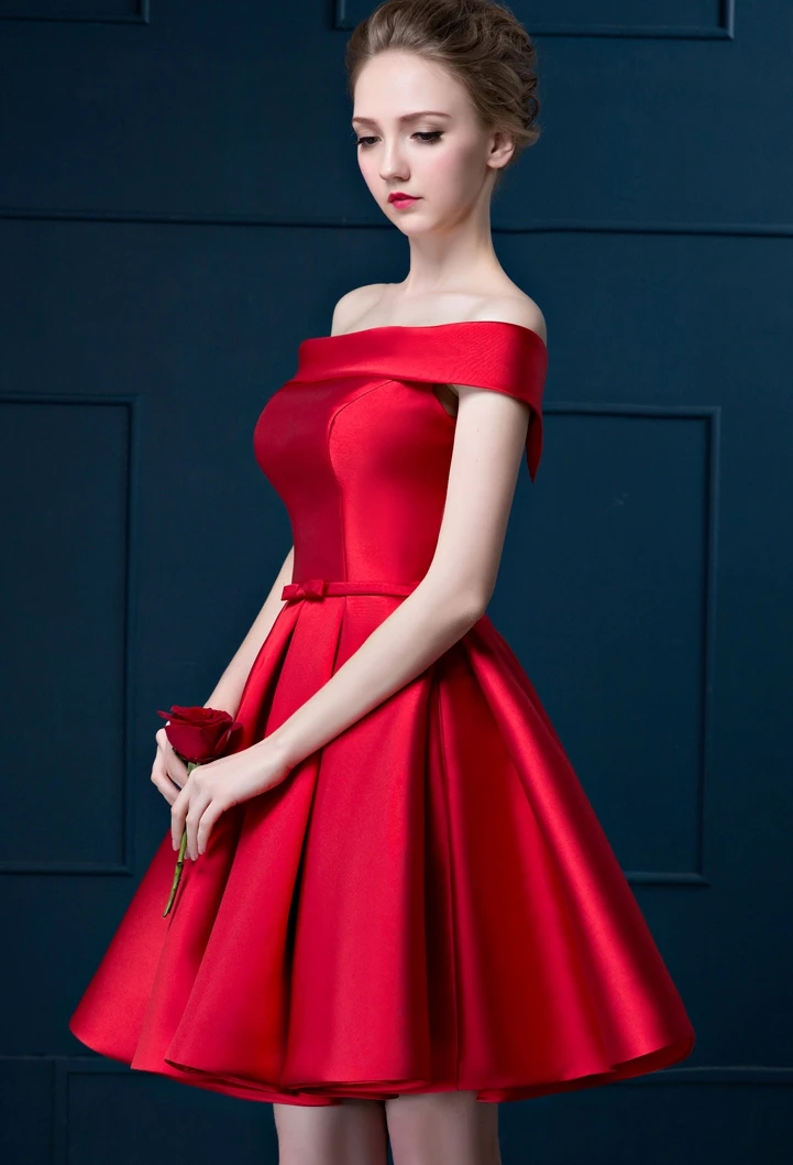 Vestido madrinha новые атласные платья подружки невесты с открытыми плечами и открытой спиной, золотое, королевское, голубое, фиолетовое, розовое, длина до колена, свадебные g