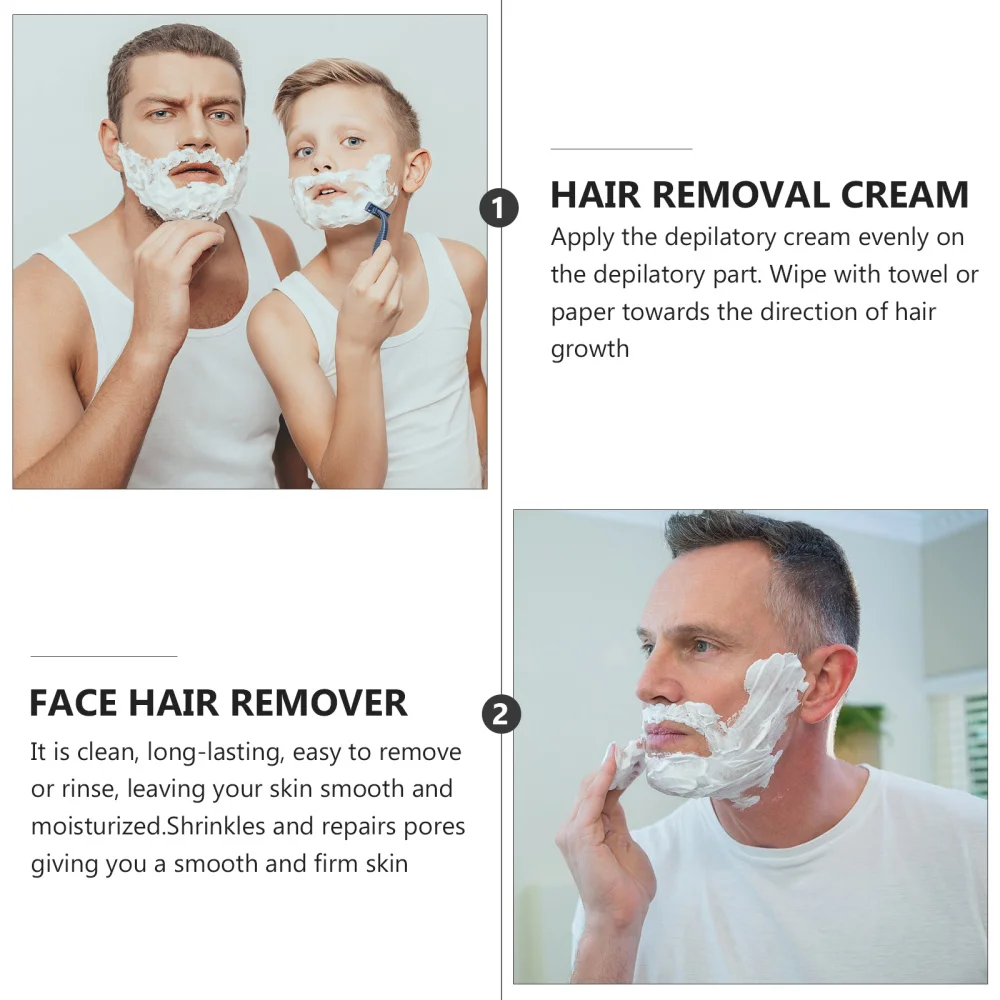 

3 Bottles Hair Removal Cream Effective Mustache Beard Remove Cream Hair Remover
