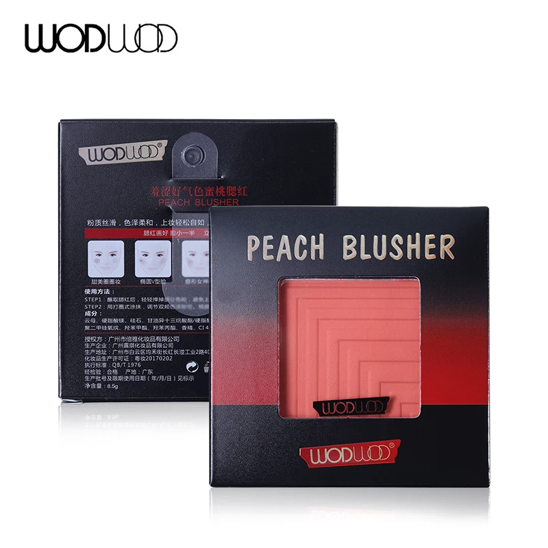 Wodwod 4 вида цветов персиковая щётка Румяна для макияжа лица Палитра натуральные
