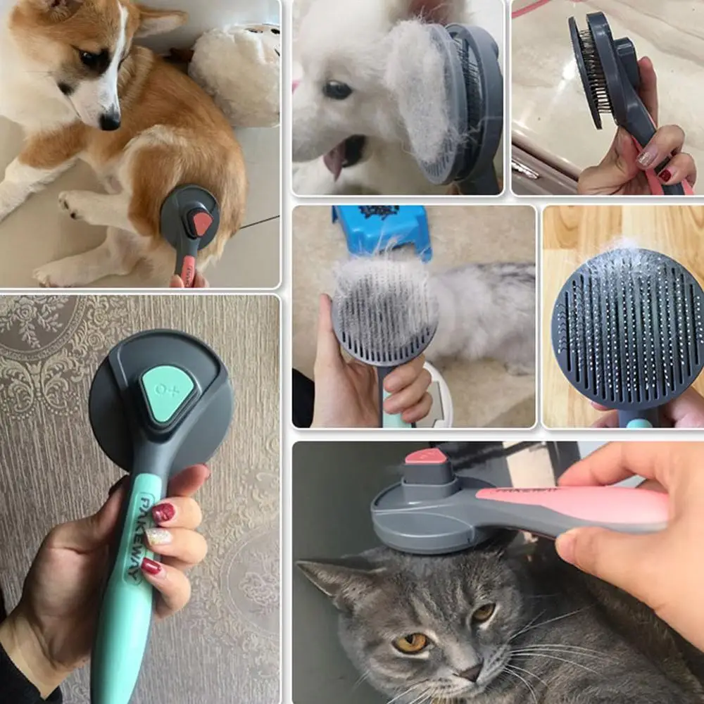 

Pet Cleaning Comb Circular Plastic For Home Pet Shop Dog Cat Hair Care Beauty Tools Hair Remover Brush
