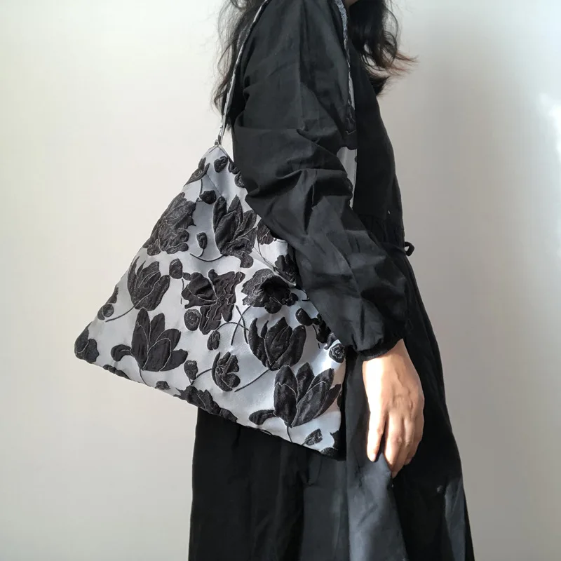 Складная женская сумка-тоут повседневная холщовая Сумочка эстетичная сумка на