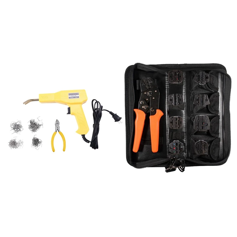 

Crimping Tool Set SN-48B 8-Jaw Kit with US Plug,Hot Staplers Machine Plastics Welder Garage Tools