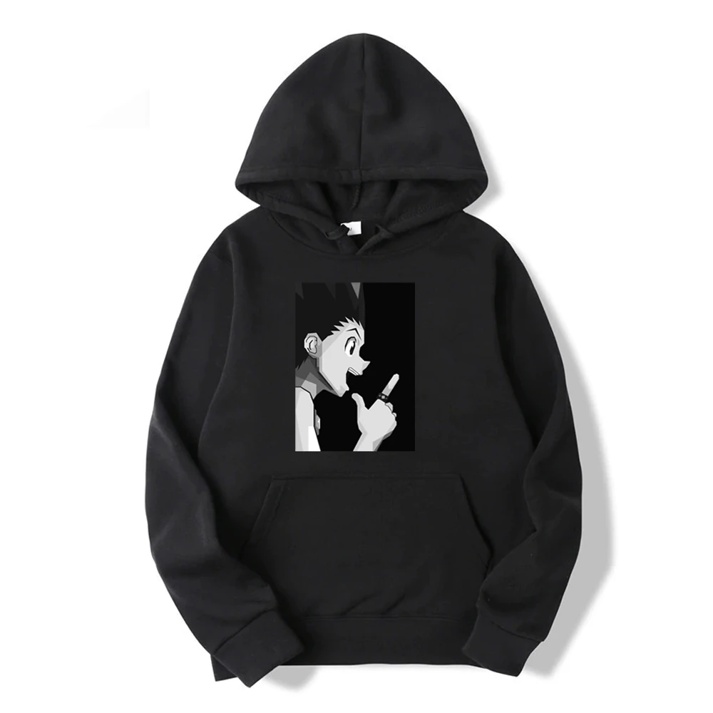 

Повседневная зимняя мужская Толстовка свободного кроя с капюшоном в стиле аниме Hunter X Hunter GON FREECSS, классная одежда в стиле Харадзюку, Крутая т...