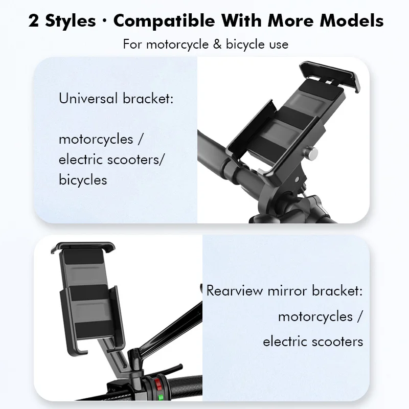 smoyng aluminum alloy motorcycle bike phone holder bracket adjustable support bicycle handlebar mirro mount for xiaomi iphone free global shipping