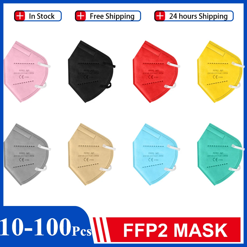 

5-100Pcs Kids Mask Child Face Mask Children Colorful ffp2 mascarillas CE Approved fpp2 Mask masque enfant mascarillas fpp2 niños