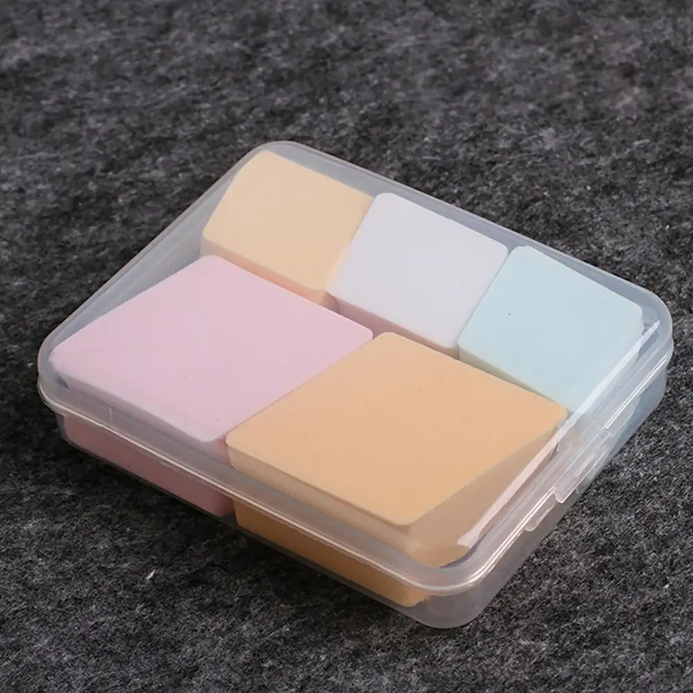 Transparent Storage Container Makeup Puff Hair Clip Small Ornament Organize Case | Дом и сад