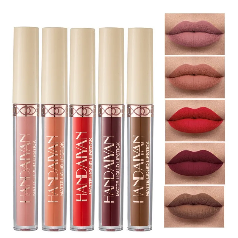 

10 Colors Matte Lip Glaze Waterproof Non-stick Cup Lipstick Long Lasting Red Lip Matte Lipstick Moist Lip Gloss Maquiagem