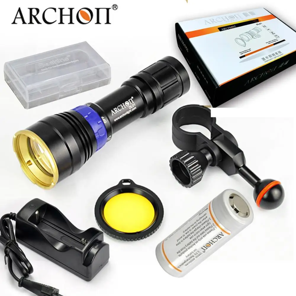 Светодиодный фонарик ARCHON DL01 для дайвинга сисветильник подводная лампа