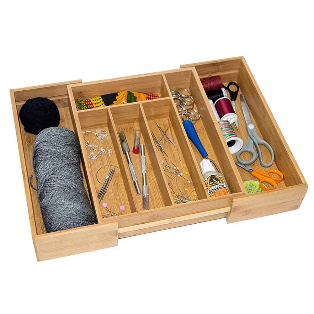 7 сетки Многофункциональный Кухня Высокое качество Выдвижной бамбуковый ящик