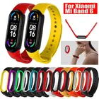 Ремешок M6 M4 M5 для Xiaomi Mi Band 6, 5, 4, силиконовый черный ремешок для MiBand 5, 6, 4, браслеты