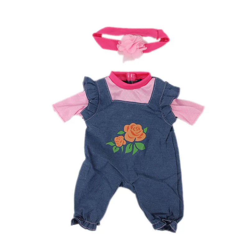 

Reborn Baby Doll Set Clothes for 18" 43cm American Girl BJD Accessories Pajamas Tops Trousers Suspenders Suit Outfit