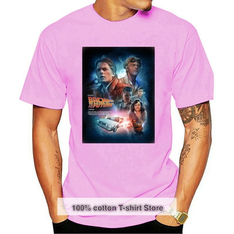 

Back To The Future T shirt white movie poster all sizes S-3XL T Shirt Funny T-Shirt Men
