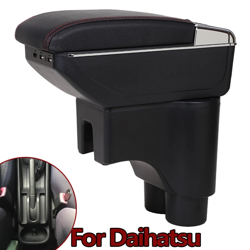 

Подлокотник для Daihatsu Terios 2 с USB-зарядкой, увеличенный двухслойный центральный подлокотник для хранения, подстаканник, пепельница, аксессуар...