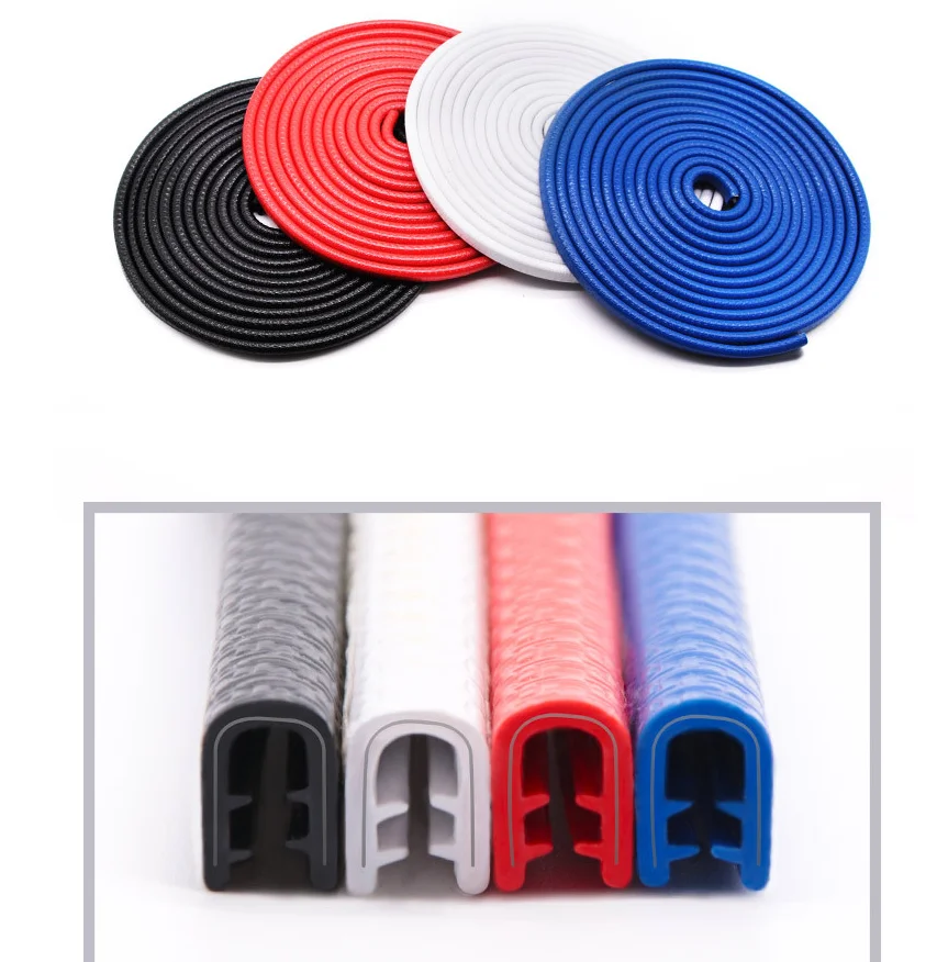 

1/5M Car Door Edge Rubber Protection Strips Side Doors Moldings Side Anti-wear Protection Car Door From Scratches DIY