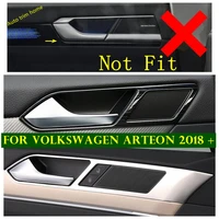 inner car door pull doorknob handle bowl decoration frame cover trim black silver fit for volkswagen arteon 2018 2019 2020