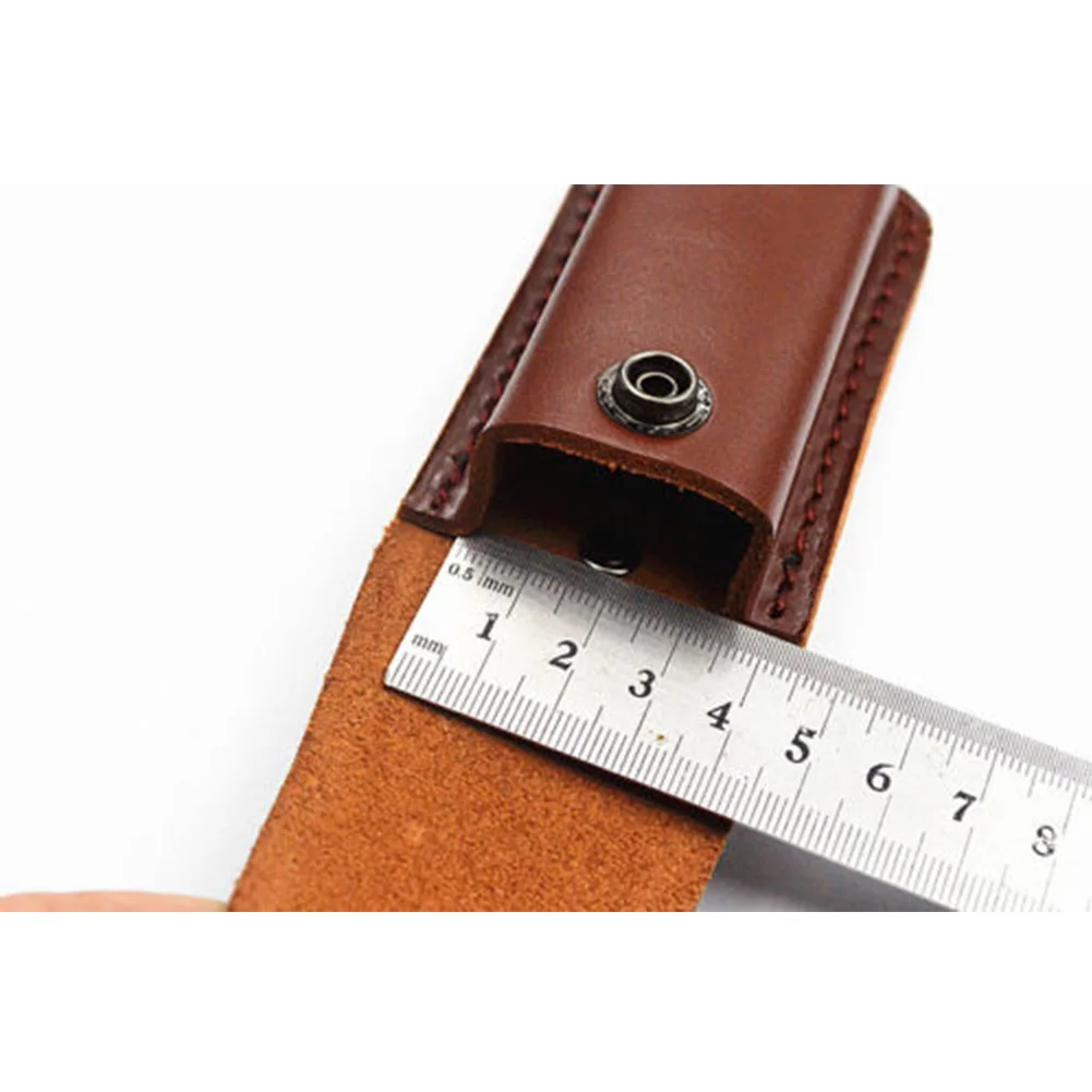 

Holder Sheath PU Leather Belt Loop Hunt Pouch Outdoor Camping Hiking Pocket Snap Fastener Wear Resistant Scabbard Holster