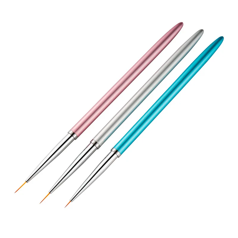 3 шт. кисти для дизайна ногтей с металлической ручкой | Красота и здоровье