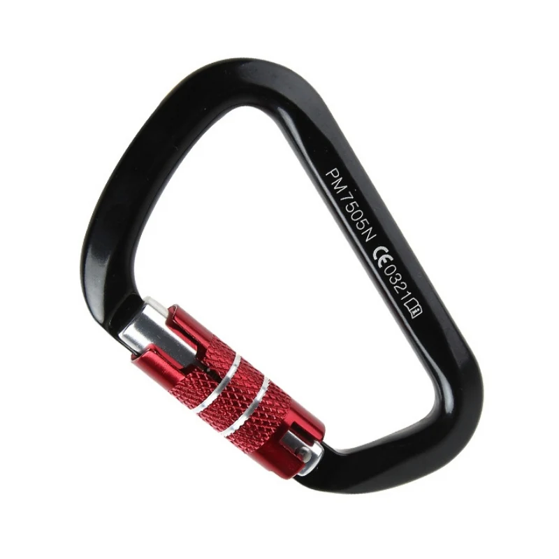 Climbing locking type D quickdraw carabiner buckle hanging aluminum nut backpack | Спорт и развлечения