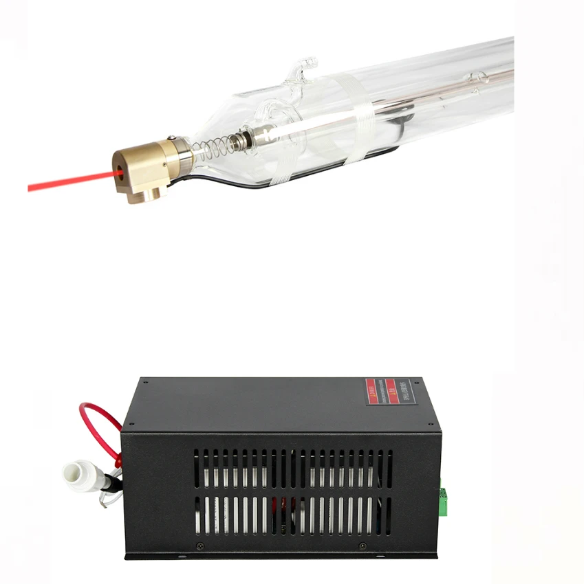 Лазерное оборудование запасные части видимая стеклянная трубка 90 Вт + источник