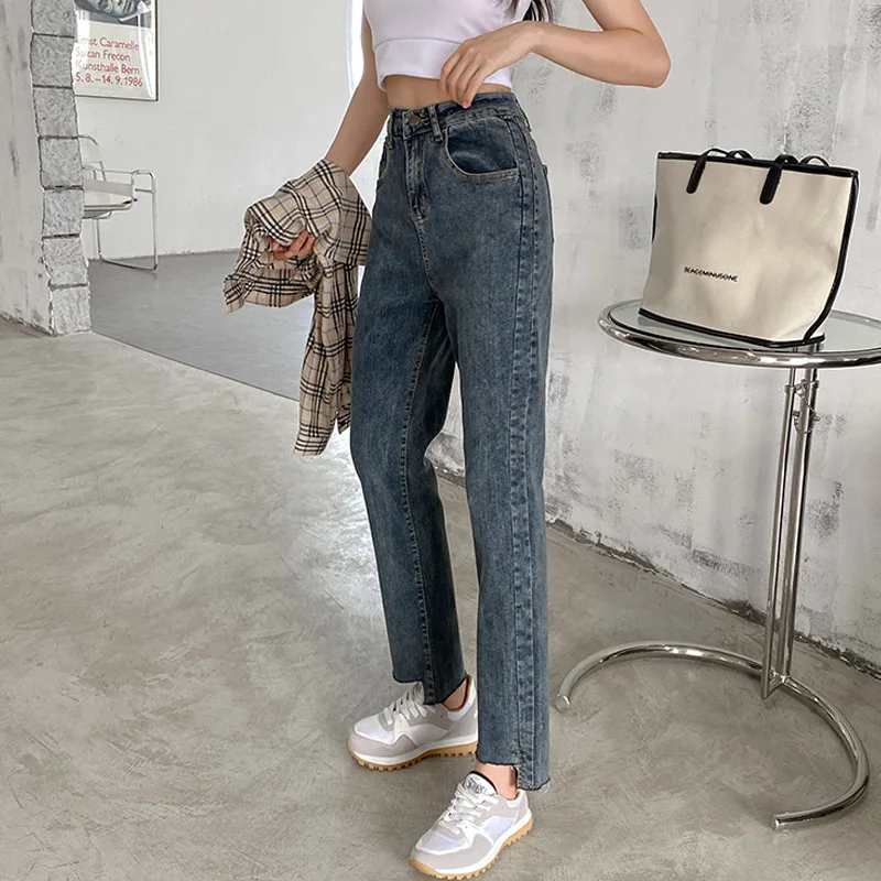 

Jeans women's summer 2021 spring and autumn new small high waist micro elastic show thin show high versatile tight Capris