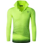 Jeansian Мужская Уличная футболка, футболка, Пляжная, сухая, с длинным рукавом, гольф, теннис, боулинг, Рубашки, Топы LA300 GreenYellow