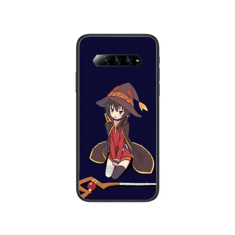 

Anime Konosuba Megumin Anime Phone Case For xiaomi Black Shark 2 3 3s 4 Pro Helo Black Cover Silicone Back Prett