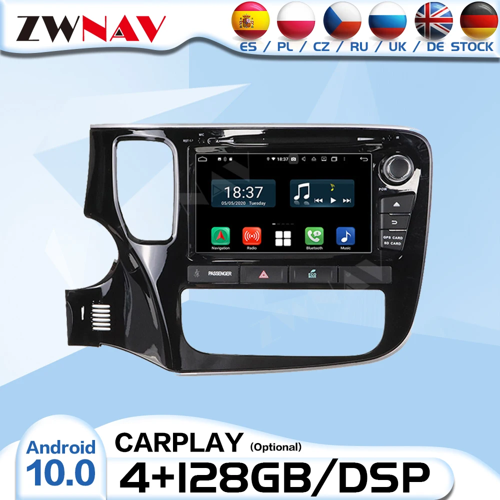 

128G 2 Din Android радио приемник для Mitsubishi Outlander 2014 2015 2016 2017 2018 2019 аудио стерео видео плеер GPS головное устройство