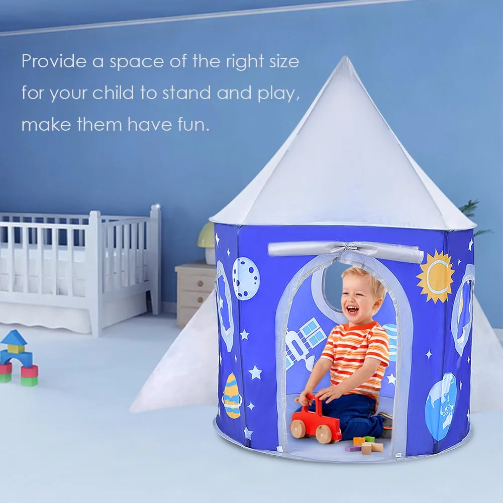 Portable Foldable Tent Game Toy Room Space Star Pattern Kid Yurt Gift Accessory(Space ) |