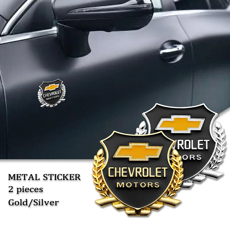 

2pcs Car Styling 3D Metal Stickers Decals Emblem Badge For Chevrolet Colorado Cruze Spark Captiva Malibu Trax Aveo Accessories