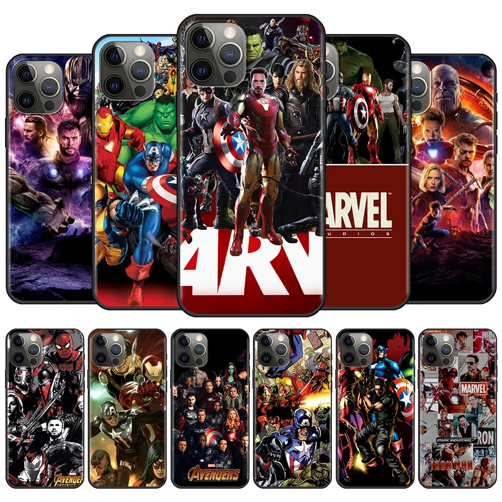 

Phone Case For Apple iPhone 13 12 11 Pro Max 12 13 Mini 11Pro XS Max X XS XR 8 7 6 6S Plus 5 5S SE 2020 Cover Marvel Mobile