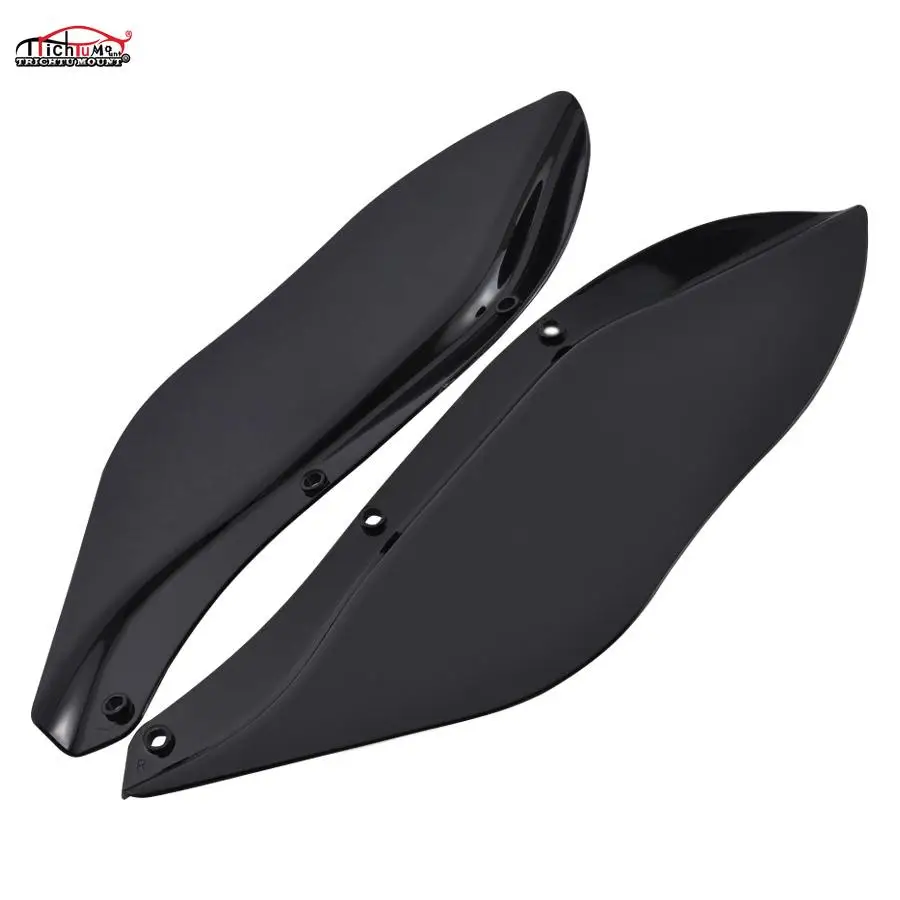 Черное боковое крыло лобового стекла мотоцикла дефлектор воздуха летучая мышь