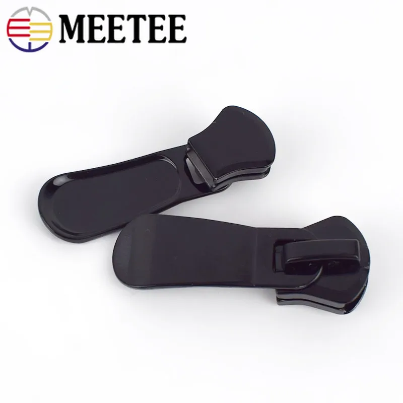 3pcs 15# 20# Black Zipper Sliders For Resin Down Jacket Tent Head Spoon Shape Puller DIY Sewing Accessories | Дом и сад