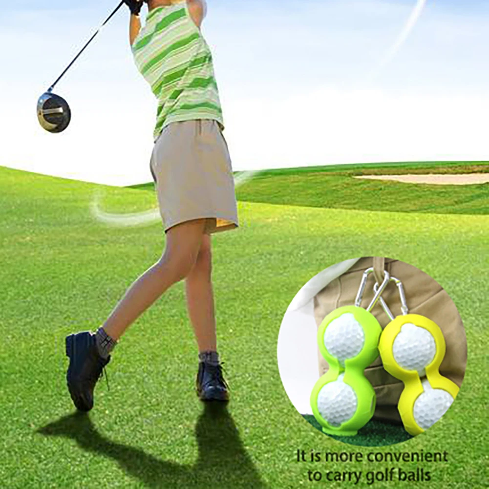 Портативный Силиконовый Держатель мяча для игры в гольф двойной шар держатель