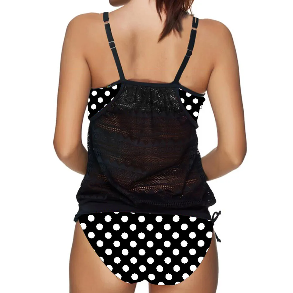 SAGACE летнее кружевное бикини с разрезом Женский костюм в стиле ретро принтом