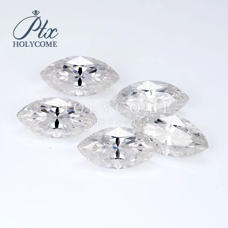 Marquise cut 1ct 5х10 мм белый цвет moissanite бриллиантовые драгоценные камни кольца рамки с
