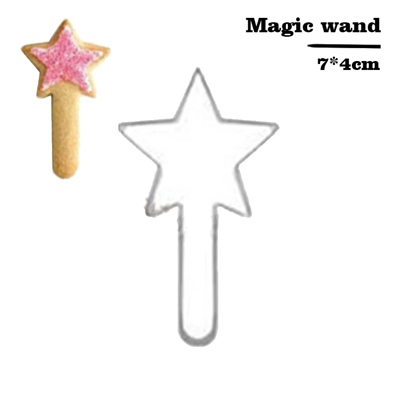 Прозрачный Звезда Рождественская елка формочка для печенья из нержавеющей стали формочка для печенья кухонные инструменты для выпечки Пряничный человек печатная форма - Цвет: Прозрачный