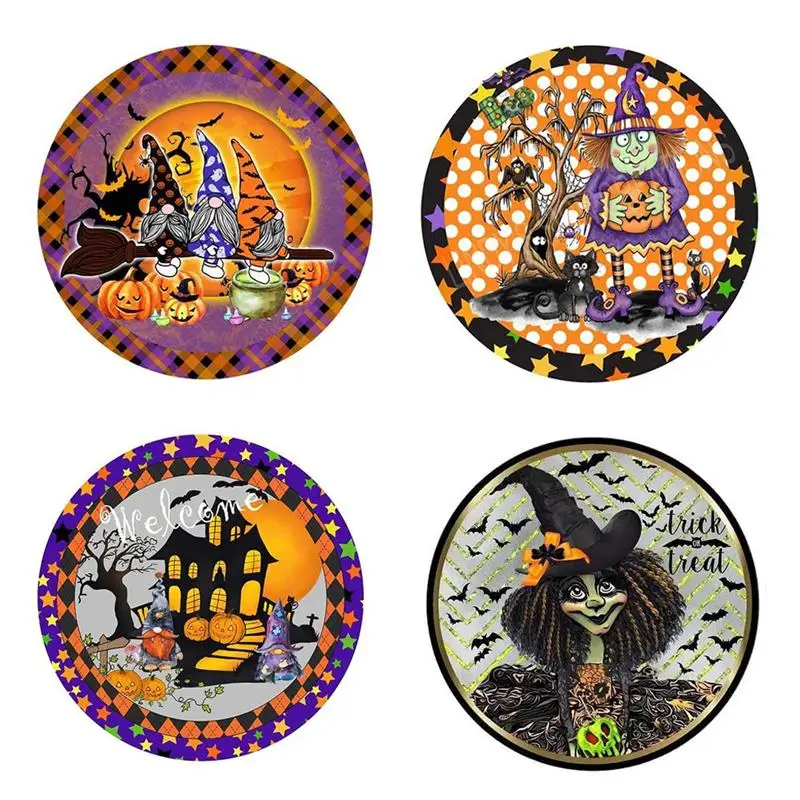 

Хэллоуин, венок, знак, круглая дверная вешалка, Знак Приветствия для Хэллоуина, украшение для дома, дверь и искусственное украшение