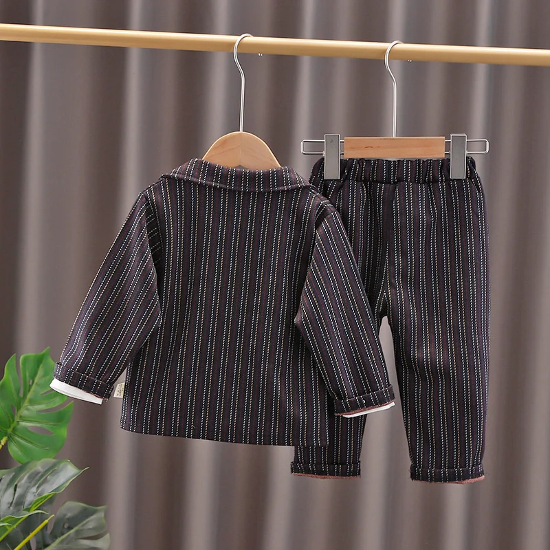 Комплект одежды для мальчиков весна-осень 2021 новый красивый костюм джентльмена в