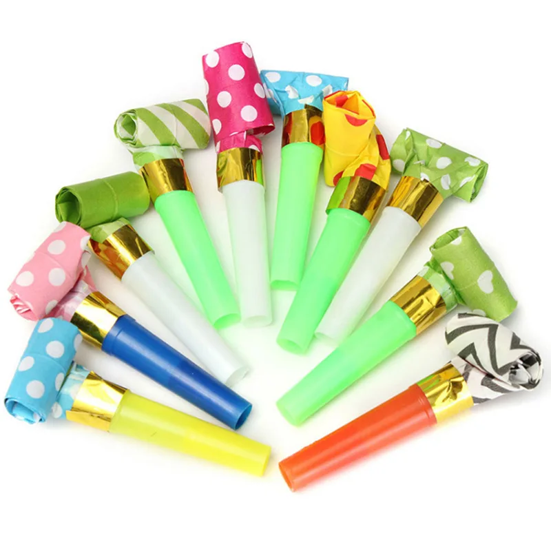 10/20pcs Multicolor Party Blowouts Whistles Kids Birthday Party Favors Decoration Supplies Noice maker Toys Goody Bags Pinata images - 6