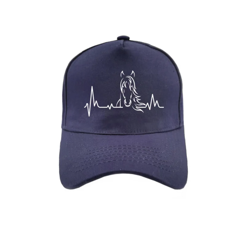 Бейсболки унисекс с рисунком сердцебиения лошади регулируемая модная летняя