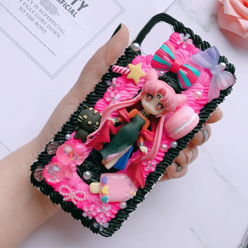 Для Samsung note 8/9/10plus DIY чехол 3D Сейлор Мун для телефона Galaxy s8/s9/s10 + s6/s7edge ручной работы