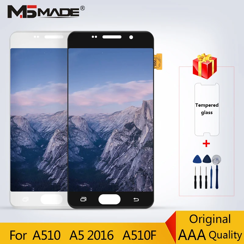 Для Samsung Galaxy A5 A510 ЖК-дисплей A510F A510M SM-A510F Дисплей сменный сенсорный ЖК-экран Запчасти тестирование