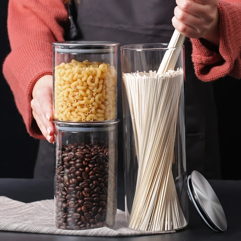 2 шт. стеклянная банка для хранения еды без свинца кухонные контейнеры закрытые