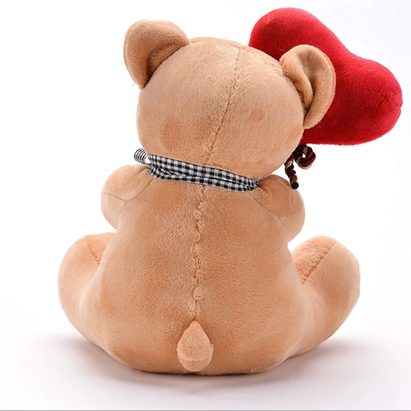 

18CM Kawaii Teddy Bear With Love Hearts I love You Plush Toy Stuffed Anime Doll For Girls Birthday Gift