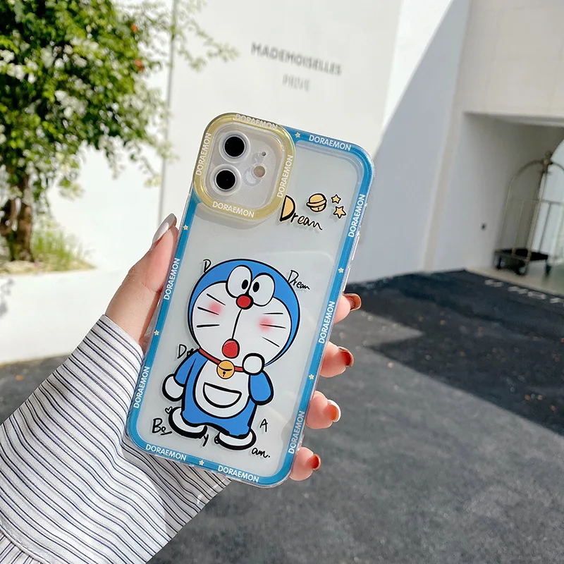Bandai милый мультяшный прозрачный чехол Doraemon для телефона iPhone 12 Pro Max /11 /7 8 Plus / Xr /Xs